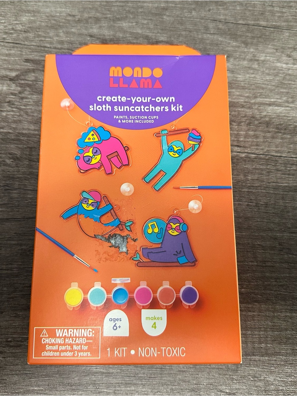Mondo Llama Create-Your-Own Sloth Suncatchers Kit - Orange & Multicolor